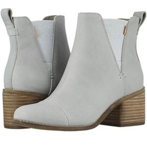 Size 7 Toms Leather Grey Booties.